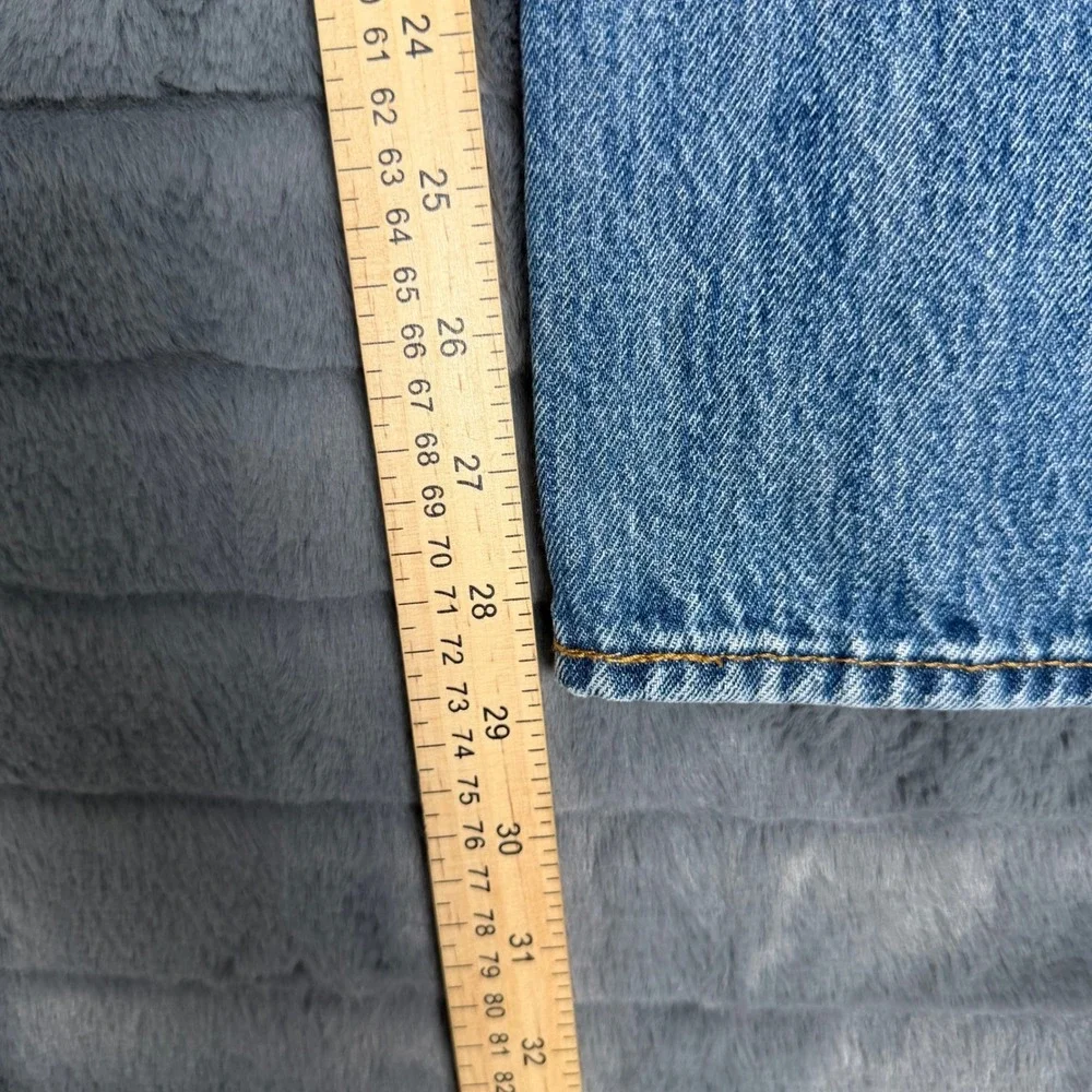Levis 501 Original Fit Jeans Mens 42x30 Blue Denim Straight Leg Button Fly